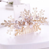 Flower Pearl Bridal Hair Combs Wedding Hair Accessories Headpiece
