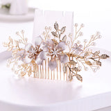 Flower Pearl Bridal Hair Combs Wedding Hair Accessories Headpiece