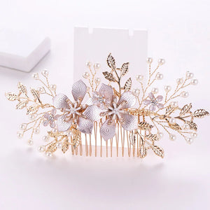 Flower Pearl Bridal Hair Combs Wedding Hair Accessories Headpiece
