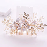 Flower Pearl Bridal Hair Combs Wedding Hair Accessories Headpiece