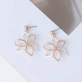 Flower Petal Drop Earrings Punk Jewelry