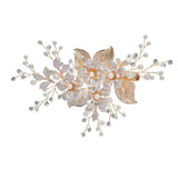 Flower Wedding Hair Accessories Pearl Rhinestone Hairpin Headdress Bridal Tiara
