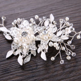 Pearl Crystal Headband Wedding HairBand Bridal Hair Accessories