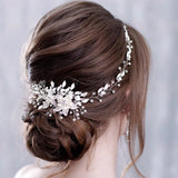 Pearl Crystal Headband Wedding HairBand Bridal Hair Accessories