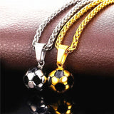 Football Link Chain Soccer Charm Necklace Pendant Sport Ball Jewelry Men Boy