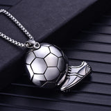 Football Link Chain Soccer Charm Necklace Pendant Sport Ball Jewelry Men Boy Chi