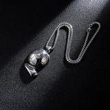 Football Link Chain Soccer Charm Necklace Pendant Sport Ball Jewelry Men Boy Chi