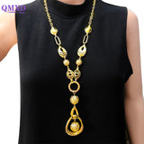 Women's African Beads Pendant Collar Chain Necklace