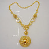 Women's African Beads Pendant Collar Chain Necklace