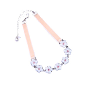 Freshness Choker Necklace Small Flowers Velvet Jewelry Gift for Lady