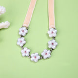 Freshness Choker Necklace Small Flowers Velvet Jewelry Gift for Lady