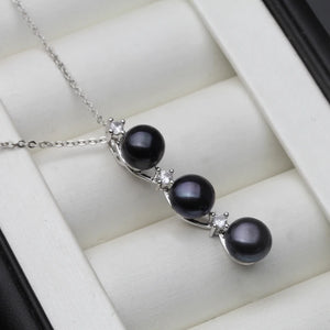 Freshwater Pearl Necklace Women,925 Silver Pendant Bridal Gift