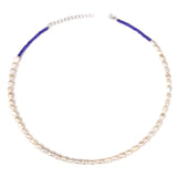 Purple Freshwater Pearl Beaded Chocker Necklace Wedding Party Gift