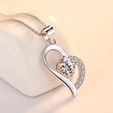 925 Silver Heart Necklace for Her