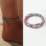 Boho Anklets Women's Beach Woven Beads Stretch Anklets