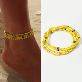 Boho Anklets Women's Beach Woven Beads Stretch Anklets
