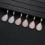 Geometric CZ Drop Earrings for Women Wedding Dubai Bridal Jewelry