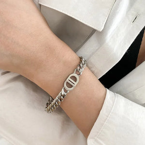Geometric Double D Titanium Steel Bracelet