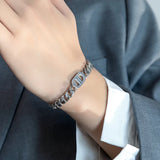 Geometric Double D Titanium Steel Bracelet