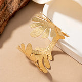 Geometric Leaf Metal Bracelet For Women Party Holiday Gift Jewelry