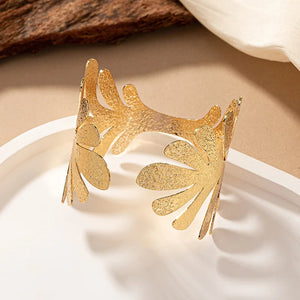Geometric Leaf Metal Bracelet For Women Party Holiday Gift Jewelry