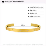 Geometric Stainless Steel Bangle Bracelet for Women