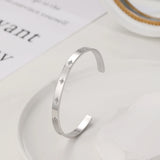 Geometric Stainless Steel Bangle Bracelet for Women