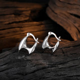 925 Sterling Silver U-shaped Hoop Earrings