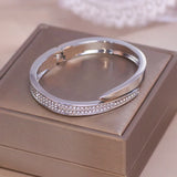 Crystal Cuff Bracelet Rose Bangles Female Jewelry Accessory