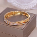 Crystal Cuff Bracelet Rose Bangles Female Jewelry Accessory