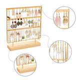 3-Layer Earring Jewelry Display Stand with Wooden Base