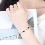 Pearl 925 Sterling Silver Bracelet Double Layer
