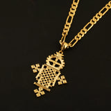 Ethiopian Cross Pendant Necklace Eritrea Chain Jewelry
