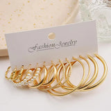 Butterfly Big Circle Hoop Earrings Set for Women Girls Gift
