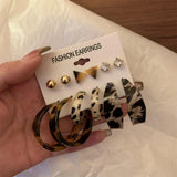 Butterfly Big Circle Hoop Earrings Set for Women Girls Gift