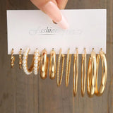 Butterfly Big Circle Hoop Earrings Set for Women Girls Gift