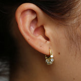 Bohemian Crystal Hoop Earrings 925 Silver Jewelry