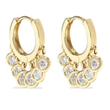 Bohemian Crystal Hoop Earrings 925 Silver Jewelry