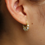 Bohemian Crystal Hoop Earrings 925 Silver Jewelry