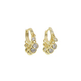 Bohemian Crystal Hoop Earrings 925 Silver Jewelry