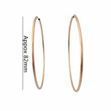 Silver Large Endless Hoop Earrings For Women Girl