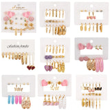 Pink Pearl Butterfly Heart Hoop Drop Earrings