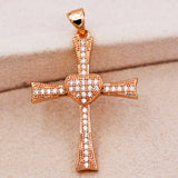 Cross Pendant with Zirconia Stone for Women Girls