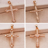 Cross Pendant with Zirconia Stone for Women Girls