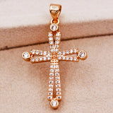 Cross Pendant with Zirconia Stone for Women Girls