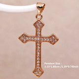 Cross Pendant with Zirconia Stone for Women Girls