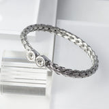 Roman Letter Zirconia Metal Wristband Bracelet for Wedding Party