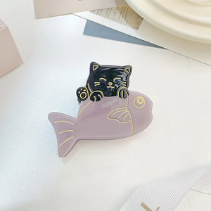 Cat Fish Animal Acetate Hair Clips Hairpins Hair Accessories For Girls