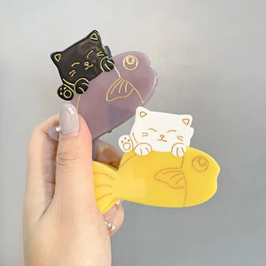 Cat Fish Animal Acetate Hair Clips Hairpins Hair Accessories For Girls