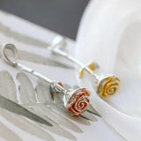Rose Pendant Lady 925 Silver Wedding Party Fine Jewelry Gift